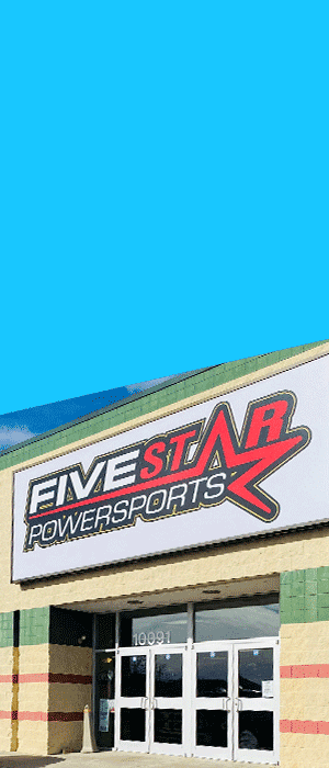 front of the five star dealership