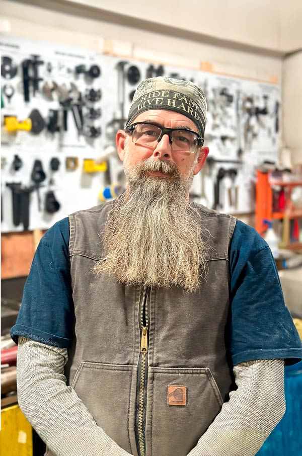 dave biker with long beard profile